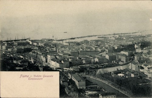 Cartolina fiume croazia - cartolina,