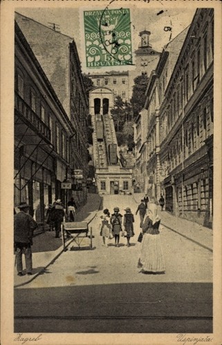 Cartolina zagabria croazia - zagabria,