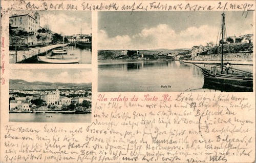 Cartolina saluti porto re - cartolina,
