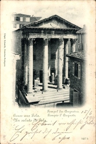 Cartolina pola croazia - cartolina,