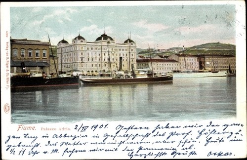 Cartolina fiume croazia - cartolina,
