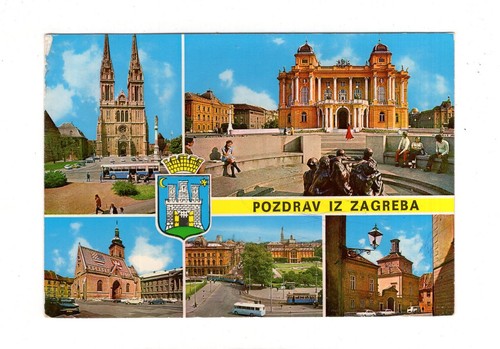 Cartolina zagabria croazia - cartolina, /
