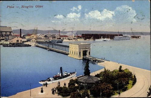 Cartolina pola pula croazia - cartolina,