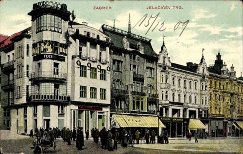Cartolina zagabria croazia - zagabria,