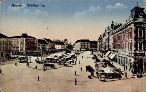 Cartolina zagabria croazia - zagabria,