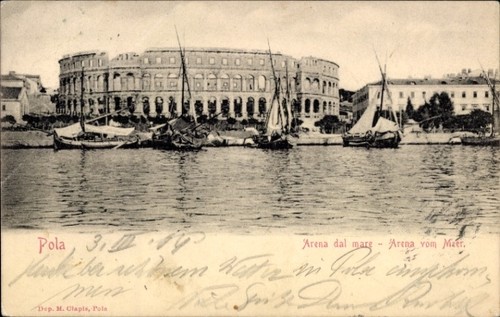 Cartolina pola croazia - pola,
