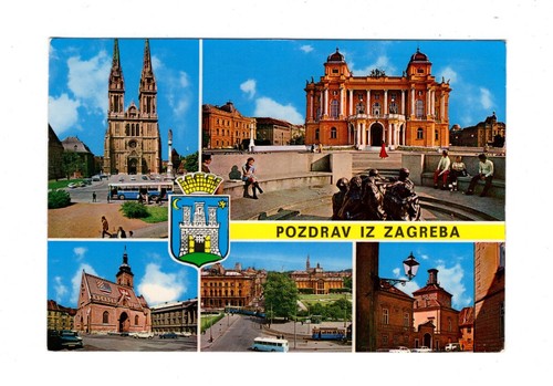 Cartolina zagabria croazia - zagabria,