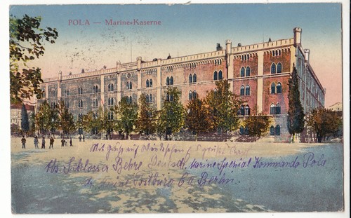 Cartolina pola marina caserma - marina,