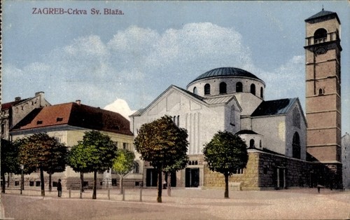Cartolina zagabria croazia - zagabria,