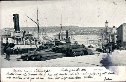 Cartolina fiume croazia - croazia,, lotto
