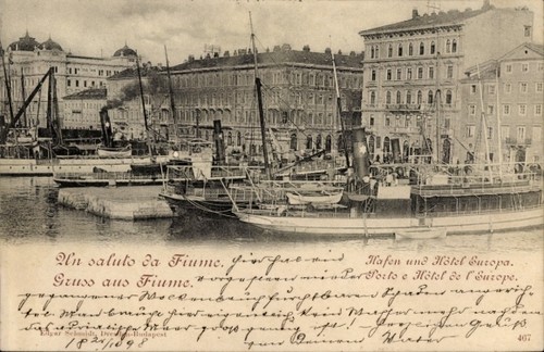 Cartolina fiume croazia - fiume,