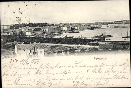 Cartolina pola croazia - cartolina,
