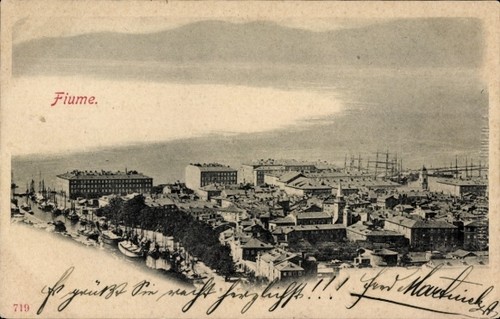 Cartolina fiume croazia - cartolina,